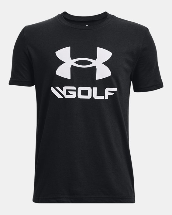 Boys' UA Golf Graphic Short Sleeve, Black, pdpMainDesktop image number 0